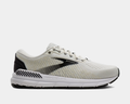 Brooks Addiction GTS 15 running shoes in white with black accents, breathable mesh upper, GuideRails support, side view.