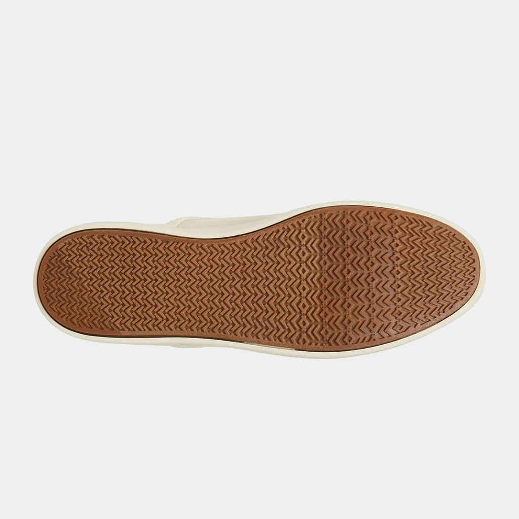 Steve Madden Fenta sneakers outsole featuring textured brown rubber with zigzag tread pattern, sole view.