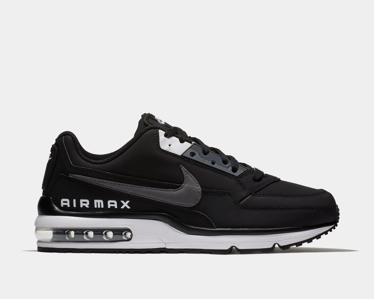 Black Nike Air Max sneaker on a white background
