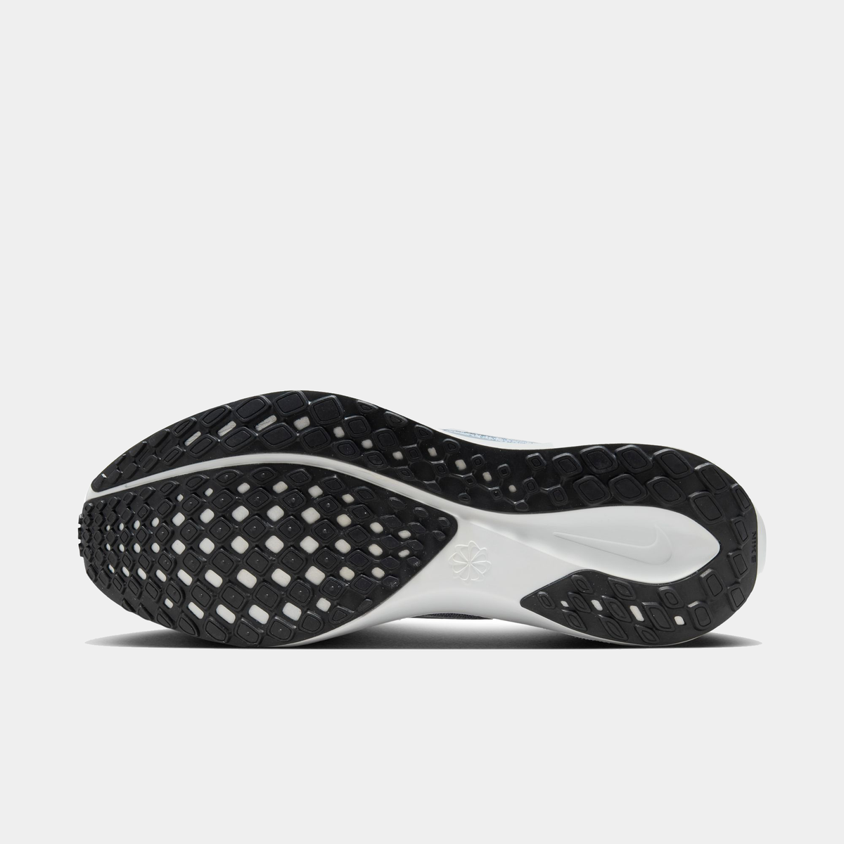 A pair of white and black Nike Air Zoom Pegasus 41 running shoes with a white and black sole.