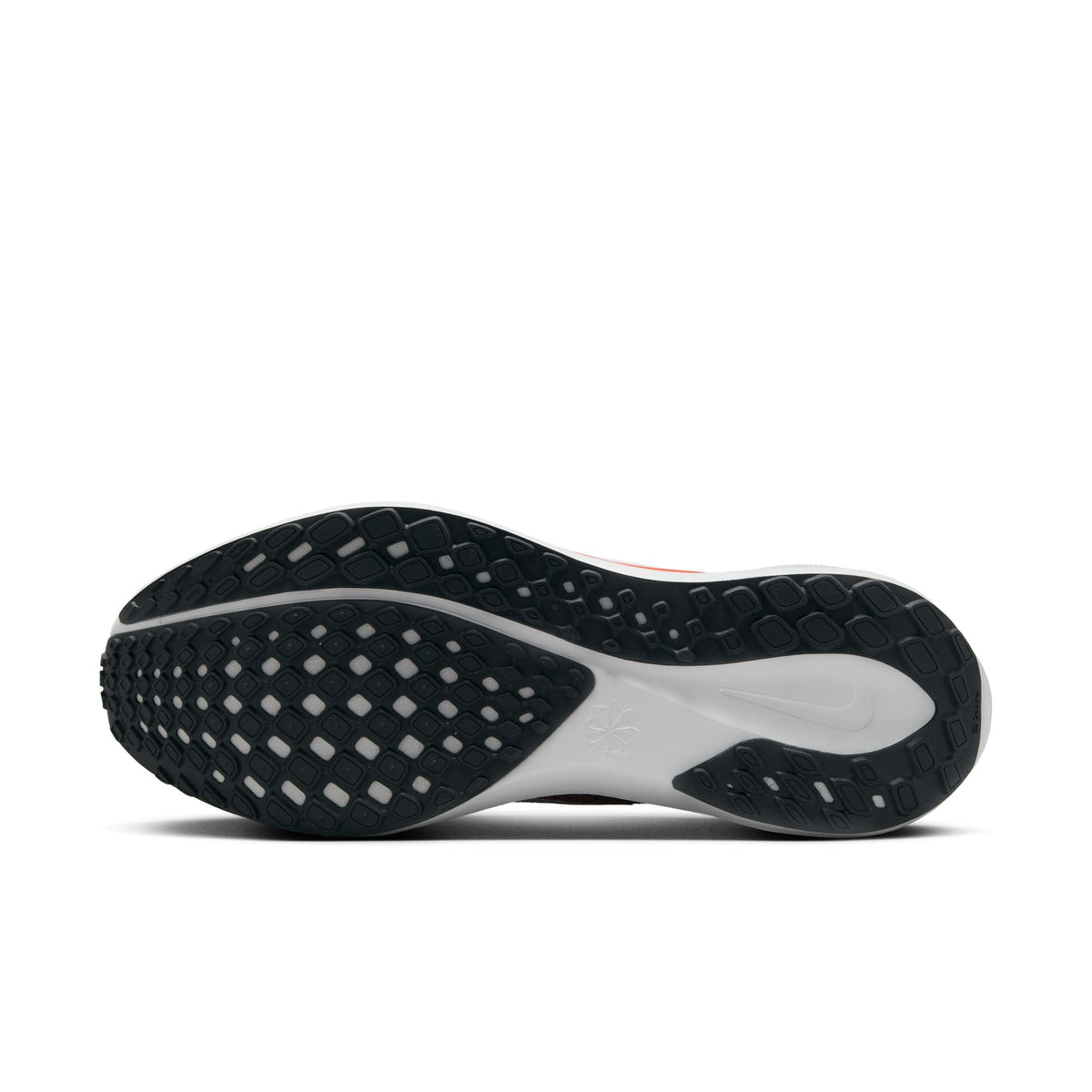 A pair of black Nike Air Zoom Pegasus 41 running shoes with white and red accents and a black and white sole.