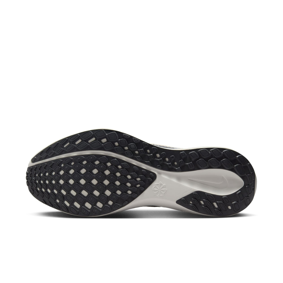 A pair of white and black Nike Air Zoom Pegasus 41 running shoes with black and gold accents and a white and black sole.