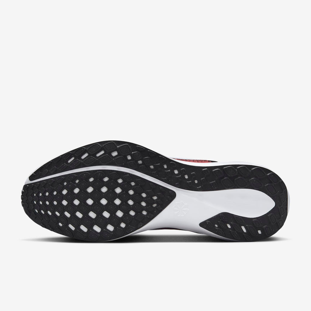 A pair of black Nike Air Zoom Pegasus 41 running shoes with white and red accents  and a black and white sole.